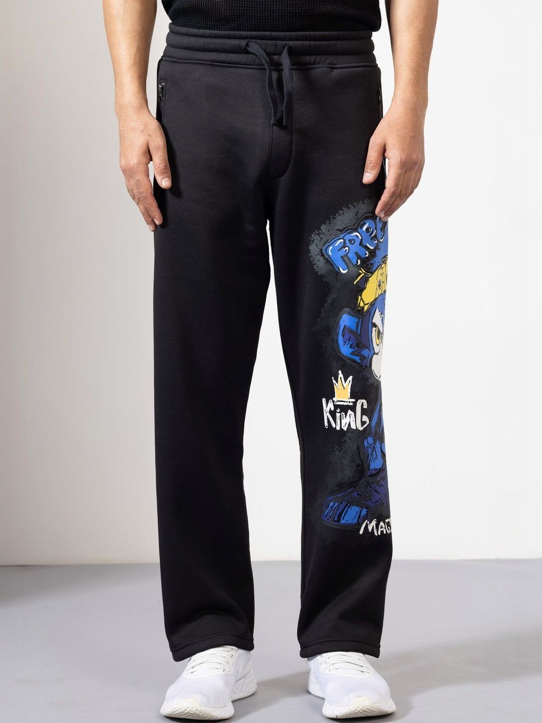 GRITSTONES Men Regular Fit Graphic Print Track Pants-image-29