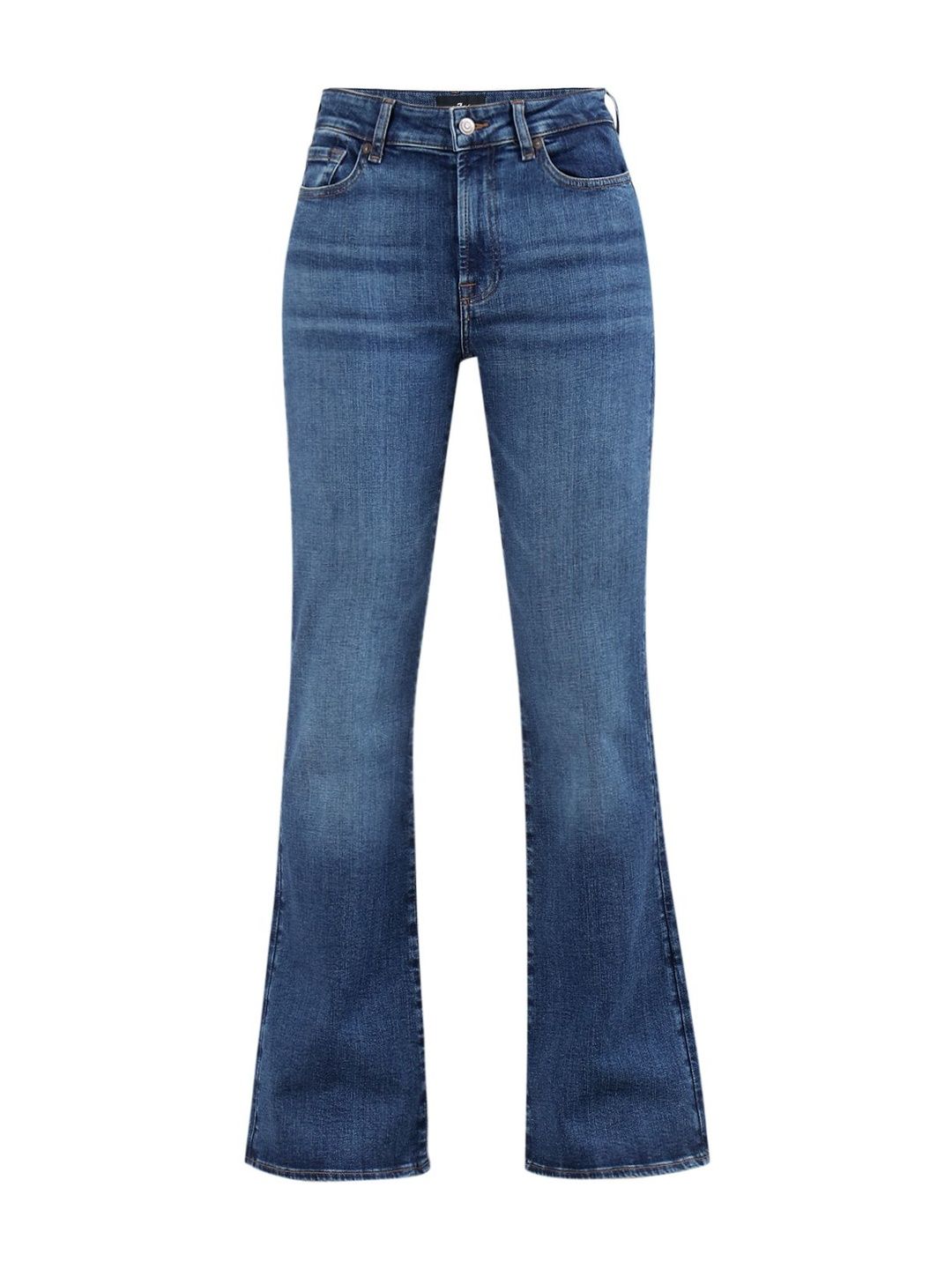 7 For All Mankind Women Slim Fit Mid-Rise Light Fade Stretchable Jeans-picture-58