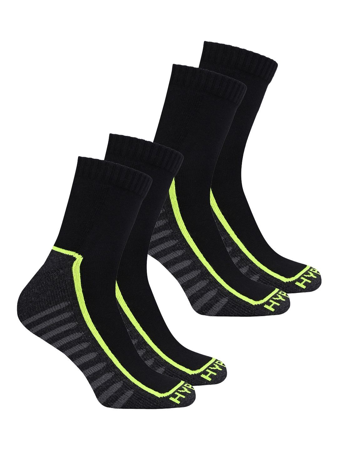 HYPR FIT Unisex Pack of 2 Cotton Striped Above Ankle Socks-image-42