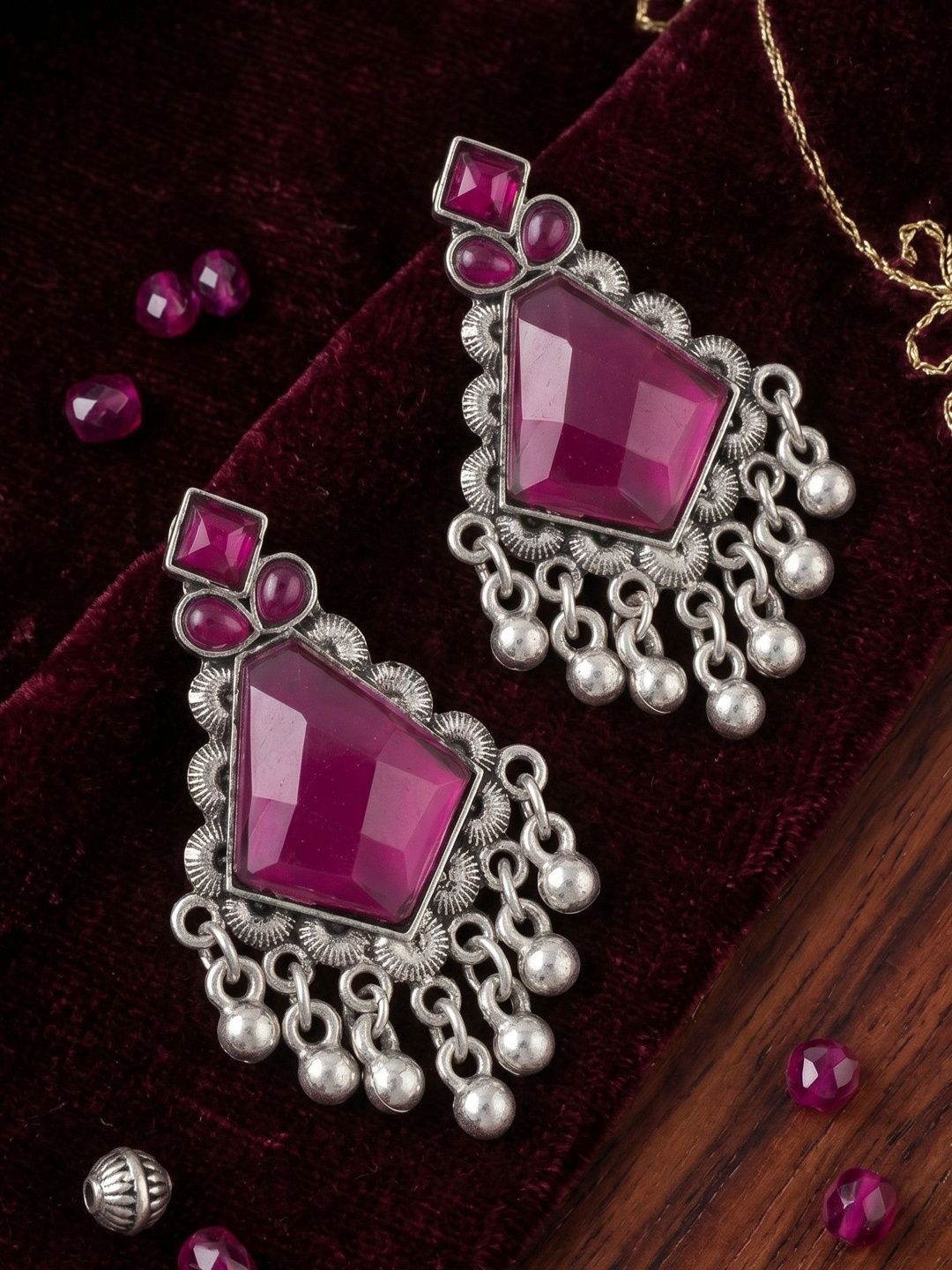 Bhagya Lakshmi Geometric Drop Earrings-picture-29