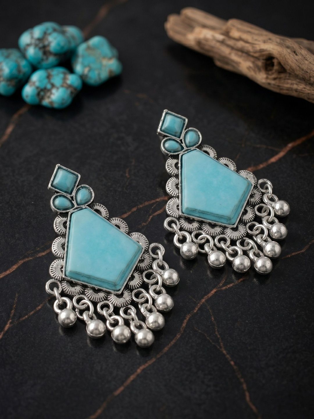 Bhagya Lakshmi Geometric Drop Earrings-picture-50