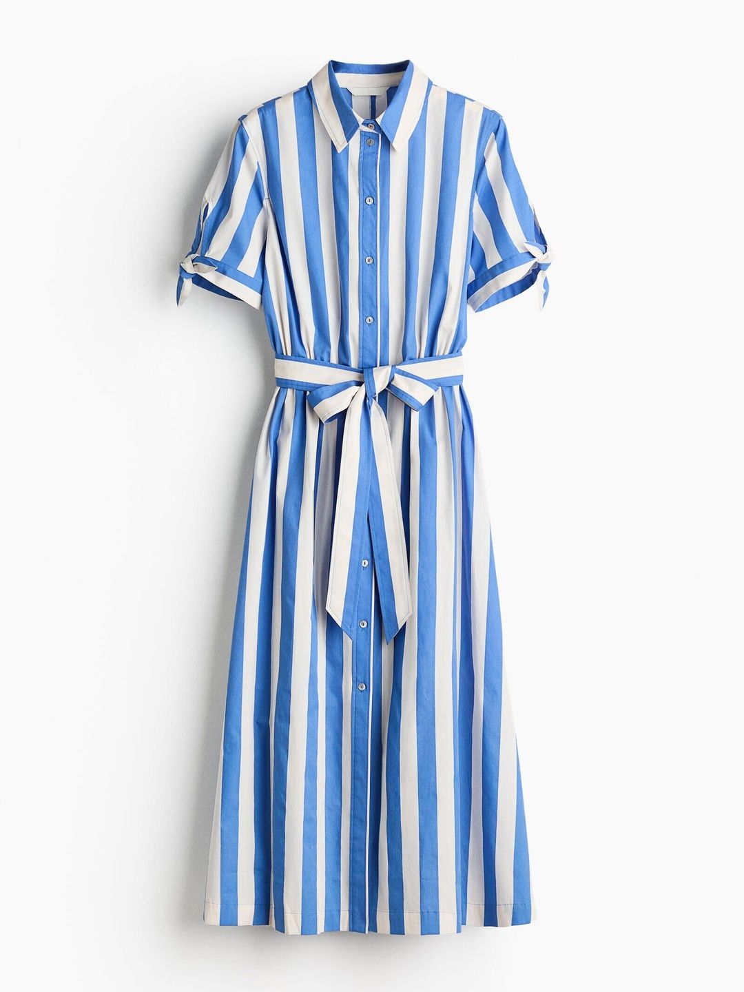 H&M Women Striped Shirt Midi Dress-picture-42