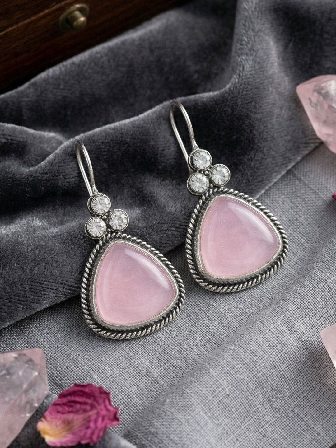 Bhagya Lakshmi Triangular Drop Earrings-picture-58