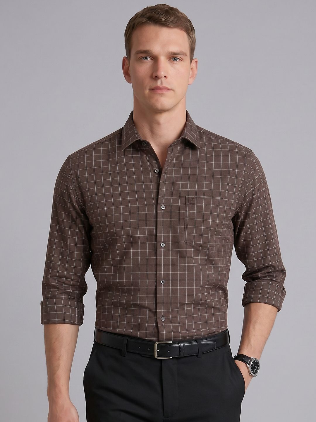 Arrow Checked Pure Cotton Casual Shirt-picture-47
