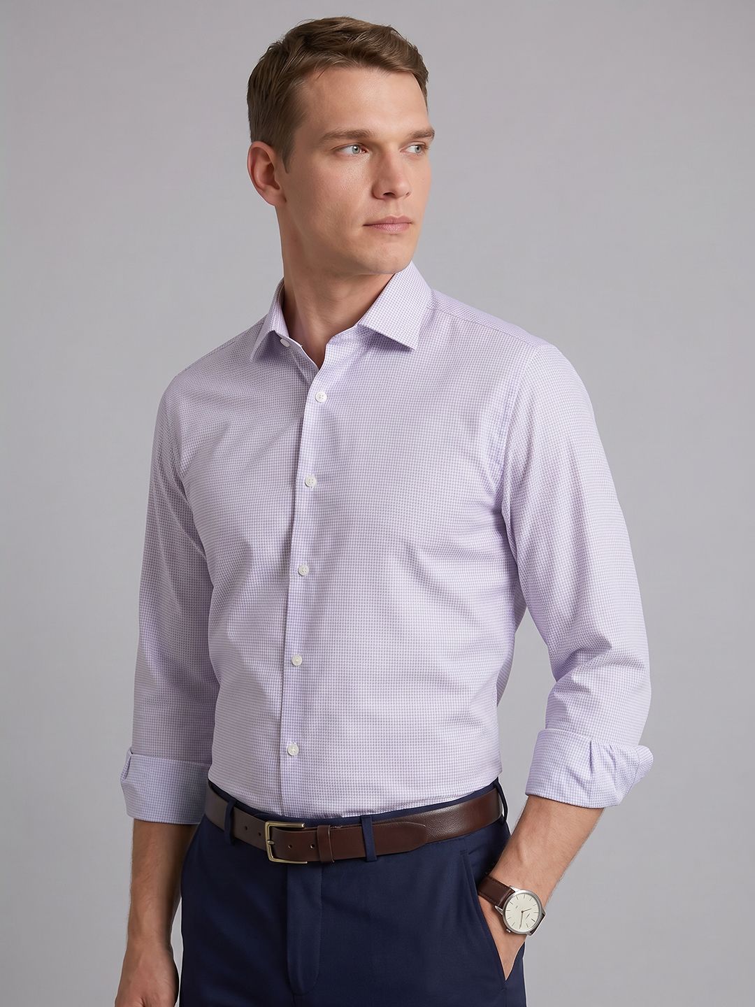 Arrow Checked Pure Cotton Formal Shirt-picture-40