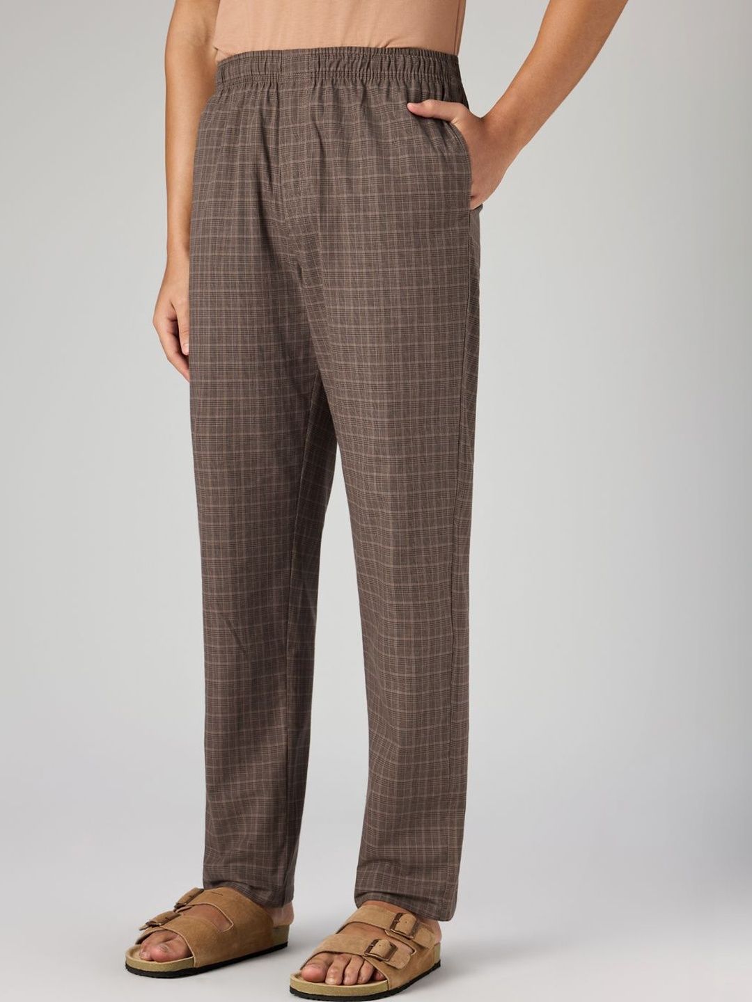 XYXX Men Checked Lounge Pants-picture-33