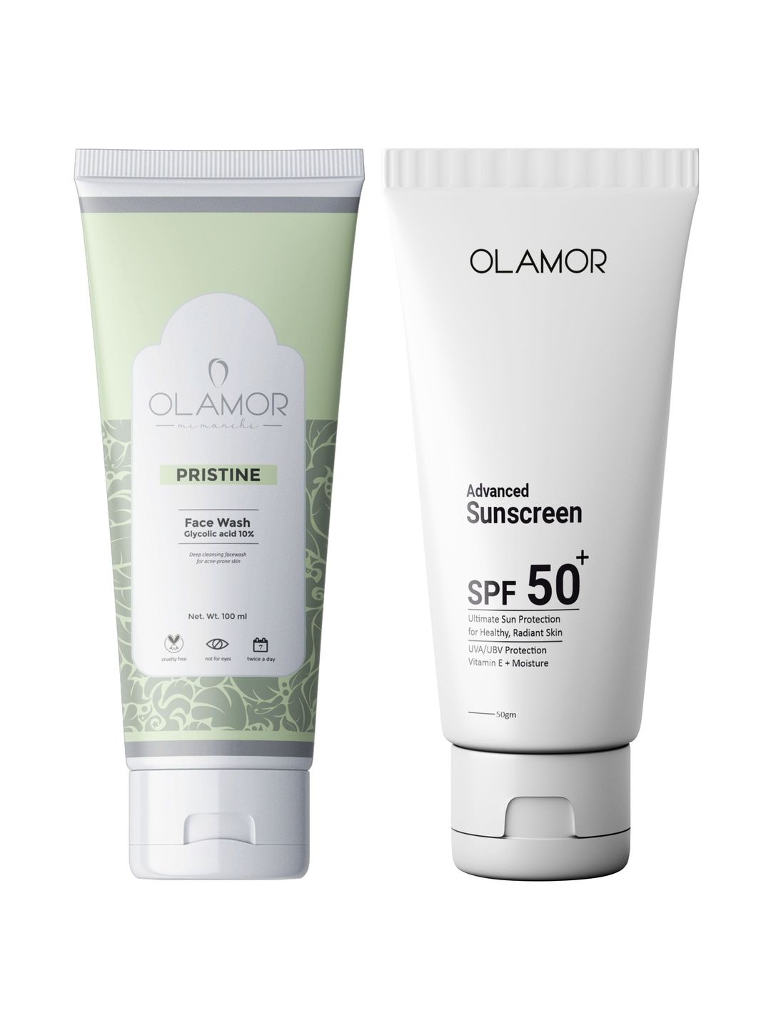 OLAMOR Set Of Pristine Face Wash - 100 ml & Sunscreen 50+ - 50 ml-image-36