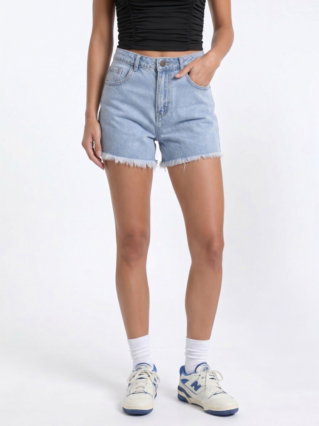 glitchez Women Relaxed Fit High Rise Shorts-picture-30