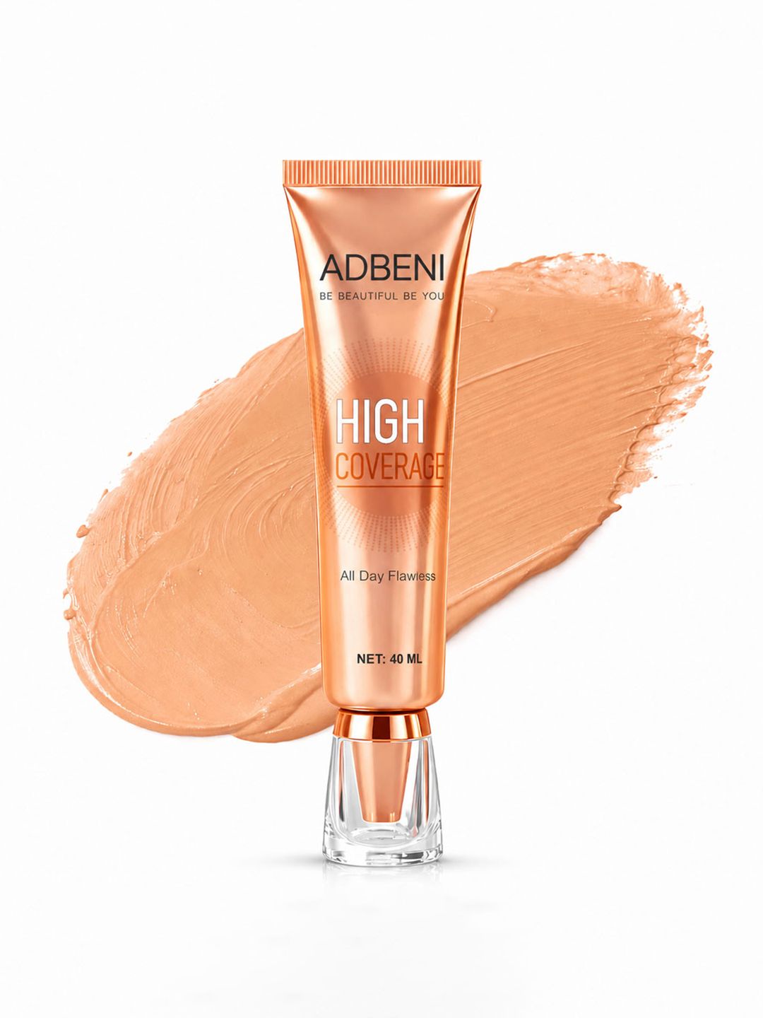 Adbeni High Coverage Oil Free Foundation - 40 ml - Ivory-image-15