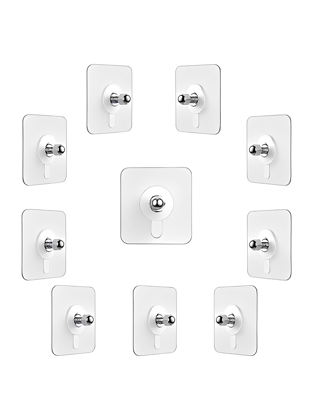 Cocinaire Transparent Reusable Adhesive Wall Hooks-picture-32