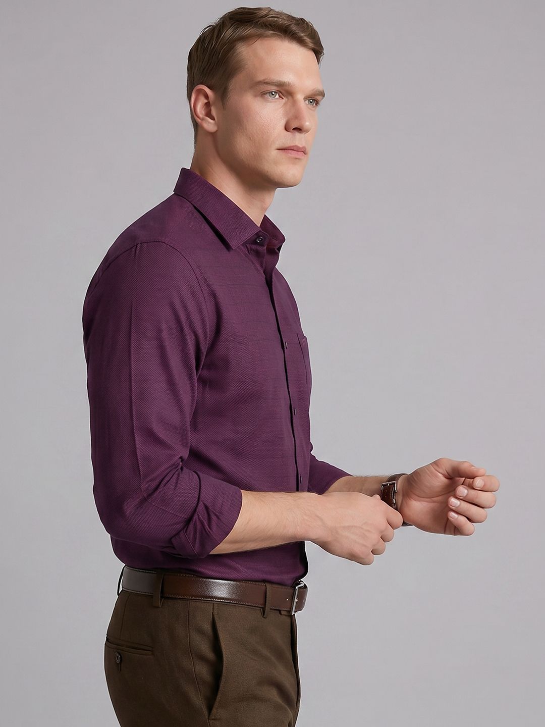Arrow Textured Pure Cotton Formal Shirt-picture-31