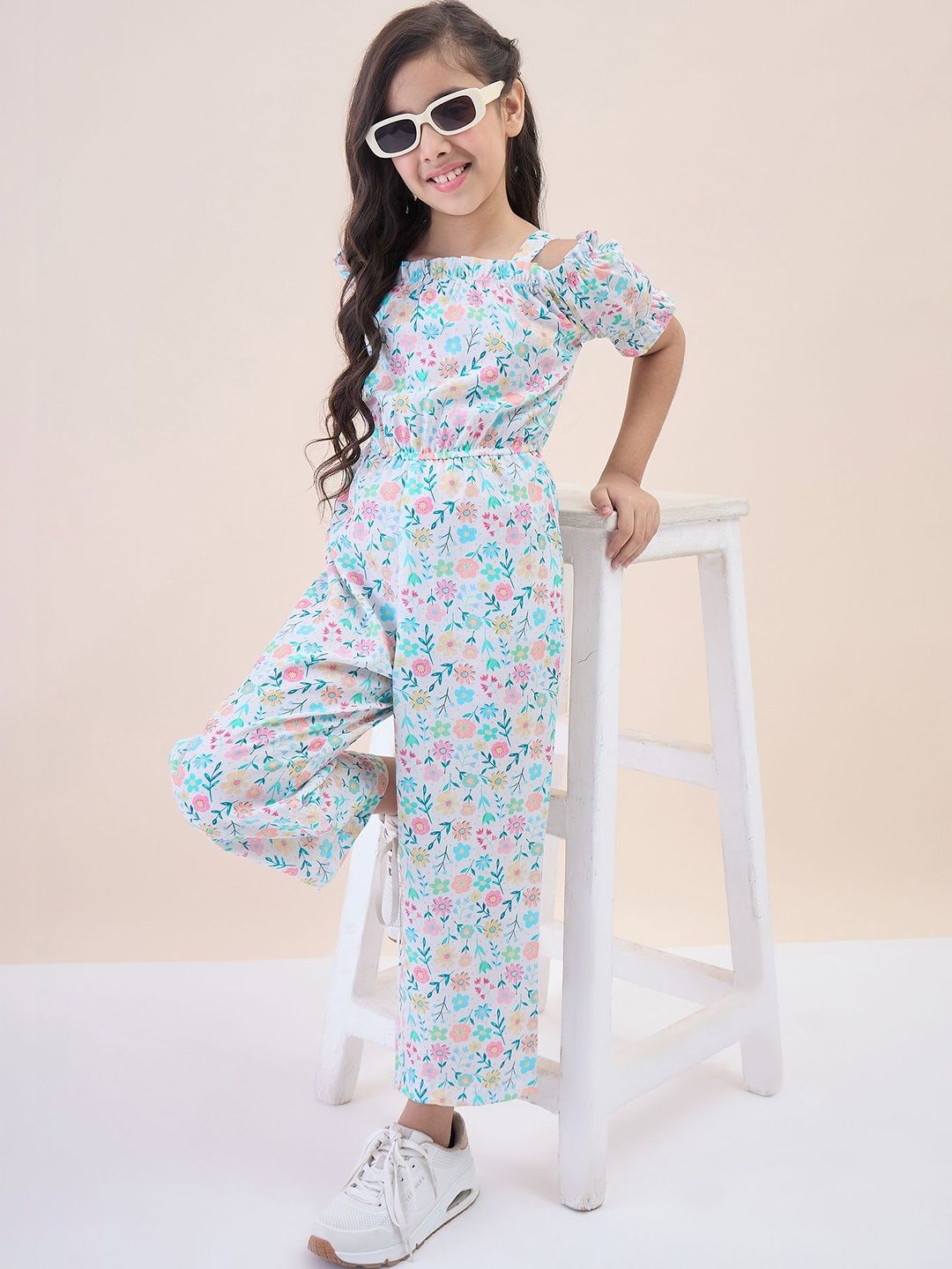 StyloBug Girls Printed Jumpsuit-picture-3