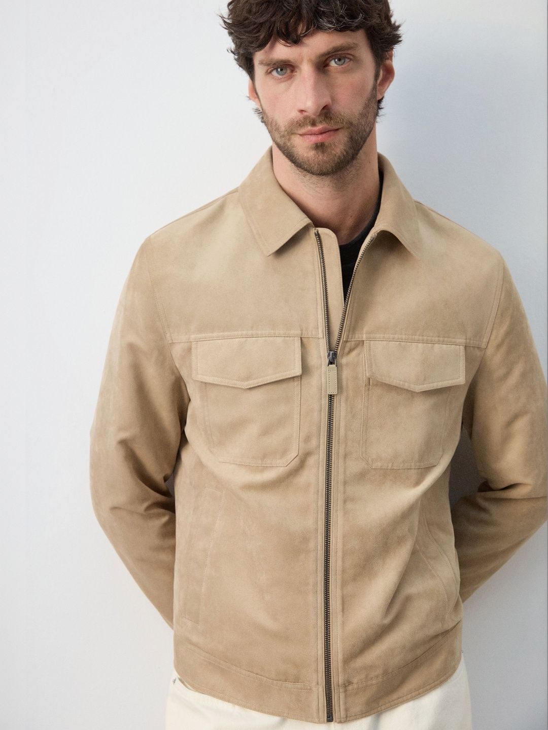 MANGO MAN Men Spread Collar Tailored Jacket-picture-25