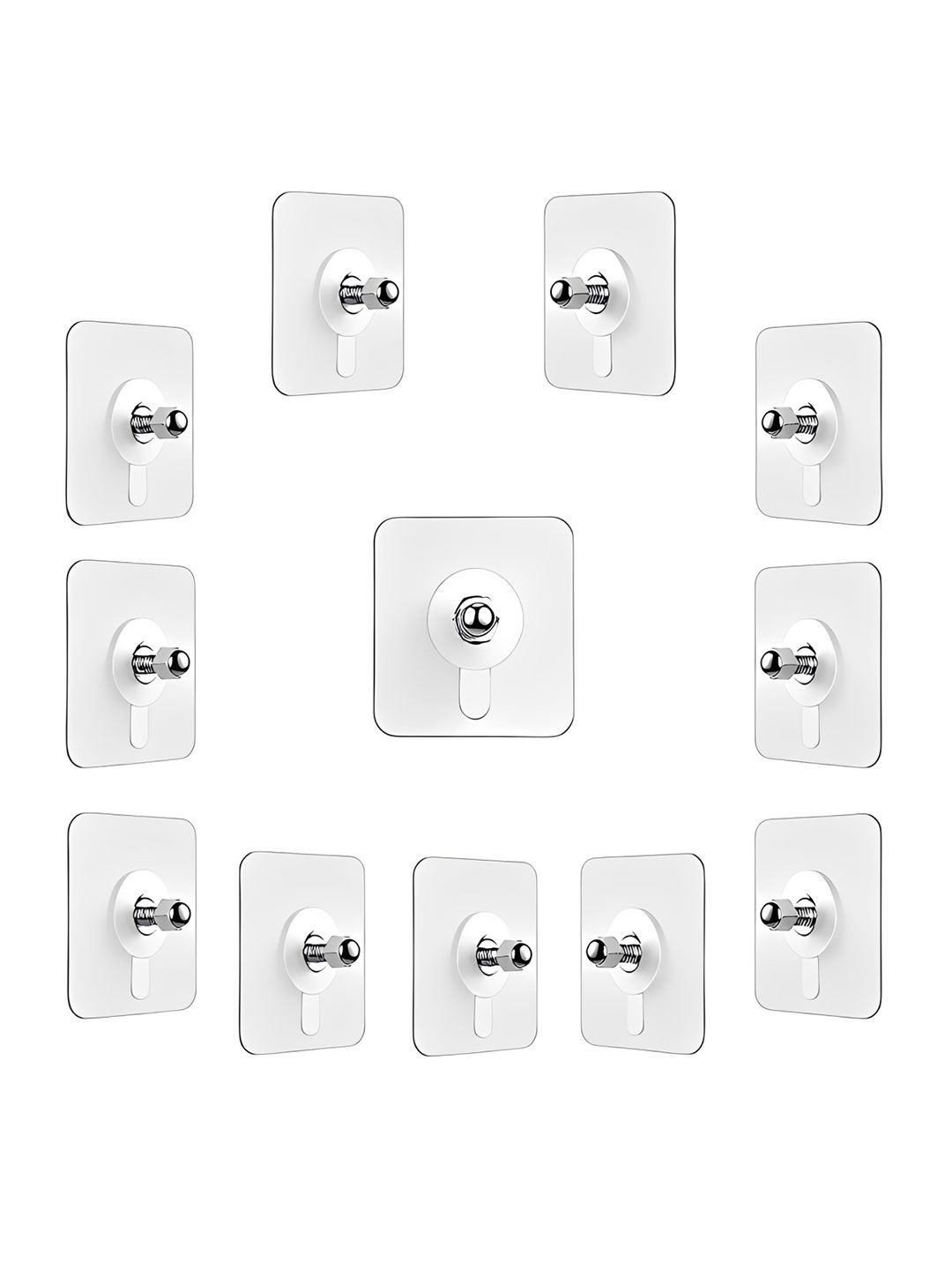 Cocinaire Transparent Reusable Adhesive Wall Hooks-picture-10