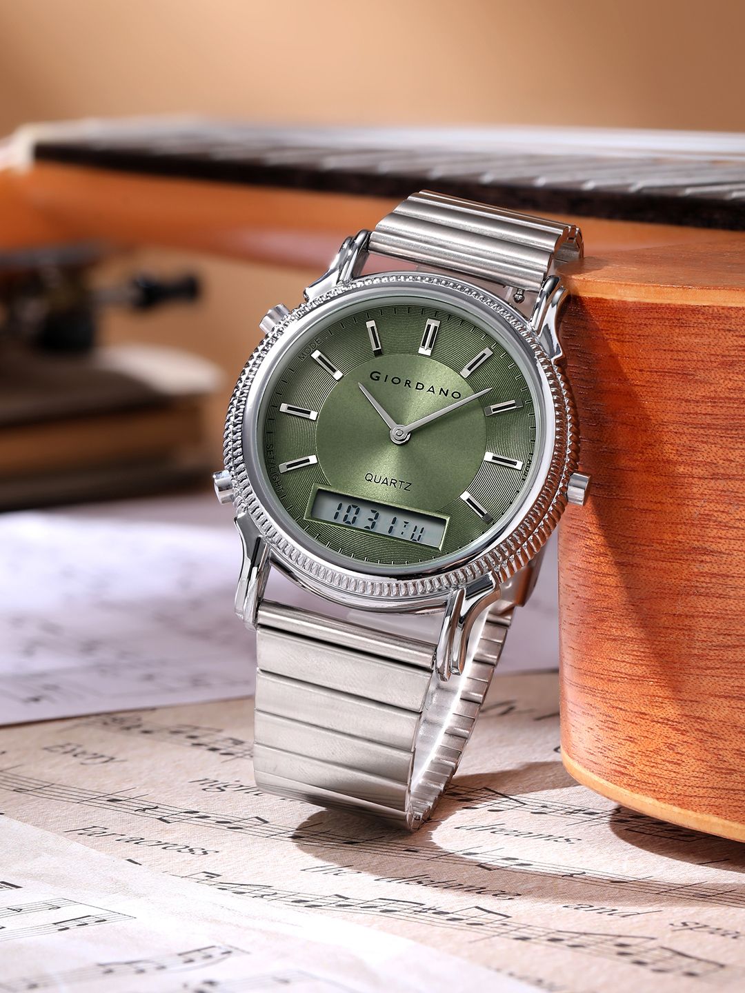 GIORDANO Men Dial & Stainless Analogue and Digital Multiple Time Zone Watch GZ-50209-44-picture-35