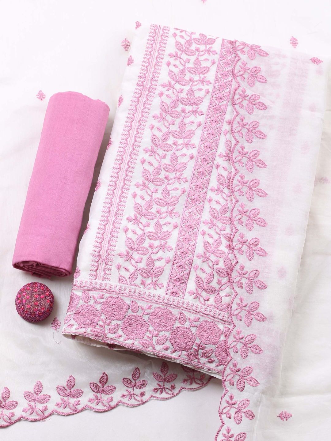 Meena Bazaar Embroidered Pure Cotton Unstitched Dress Material-picture-52