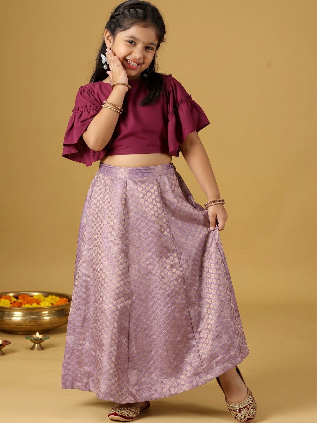 KiddoPanti Girls Ready to Wear Lehenga &-image-47