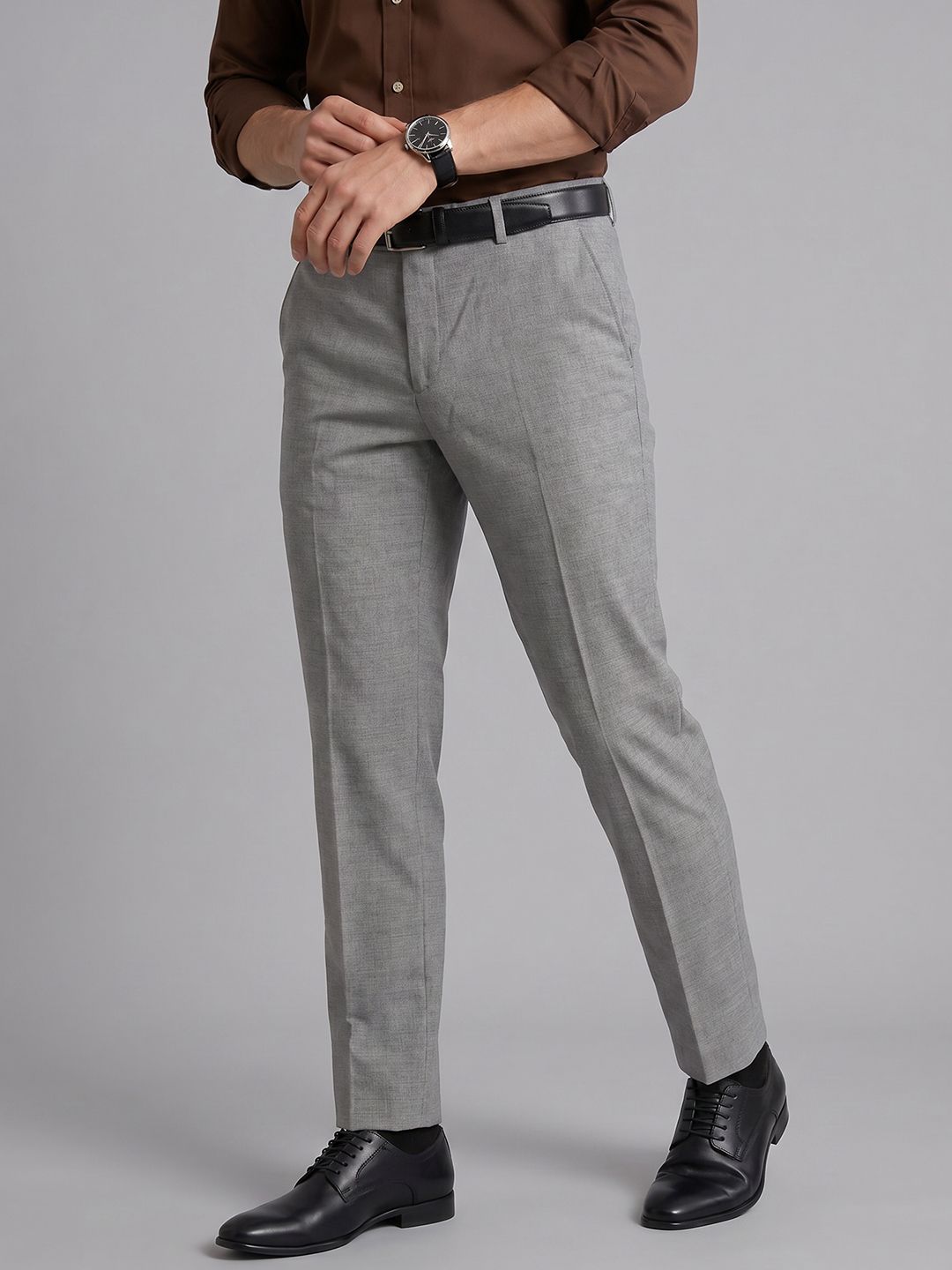 Arrow Mid-Rise Cotton Formal Trousers-picture-33