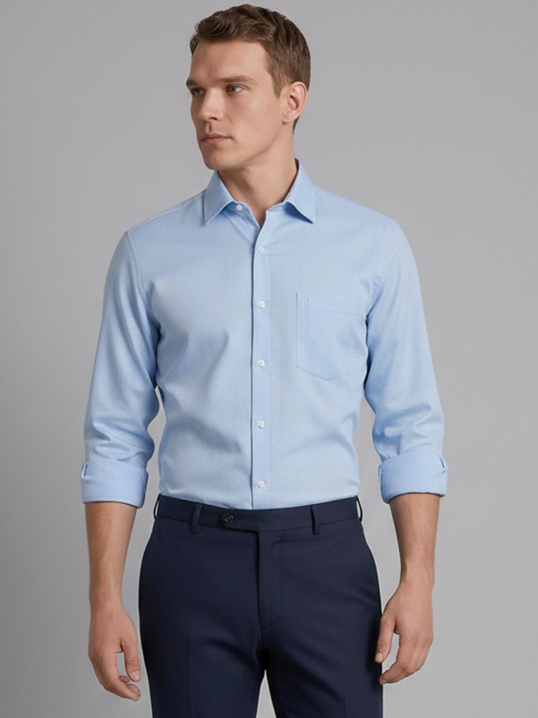 Arrow Textured Pure Cotton Formal Shirt-picture-29