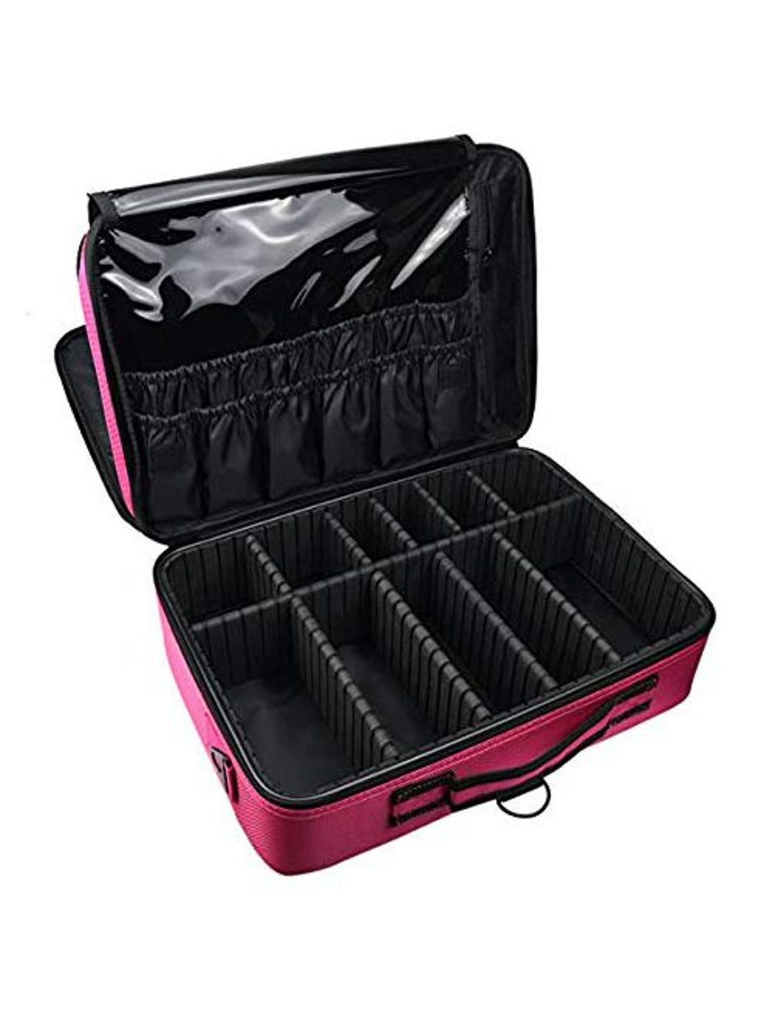 HOUSE OF QUIRK Pink Set of 1 Regular Makeup Organiser Organisers-image-12