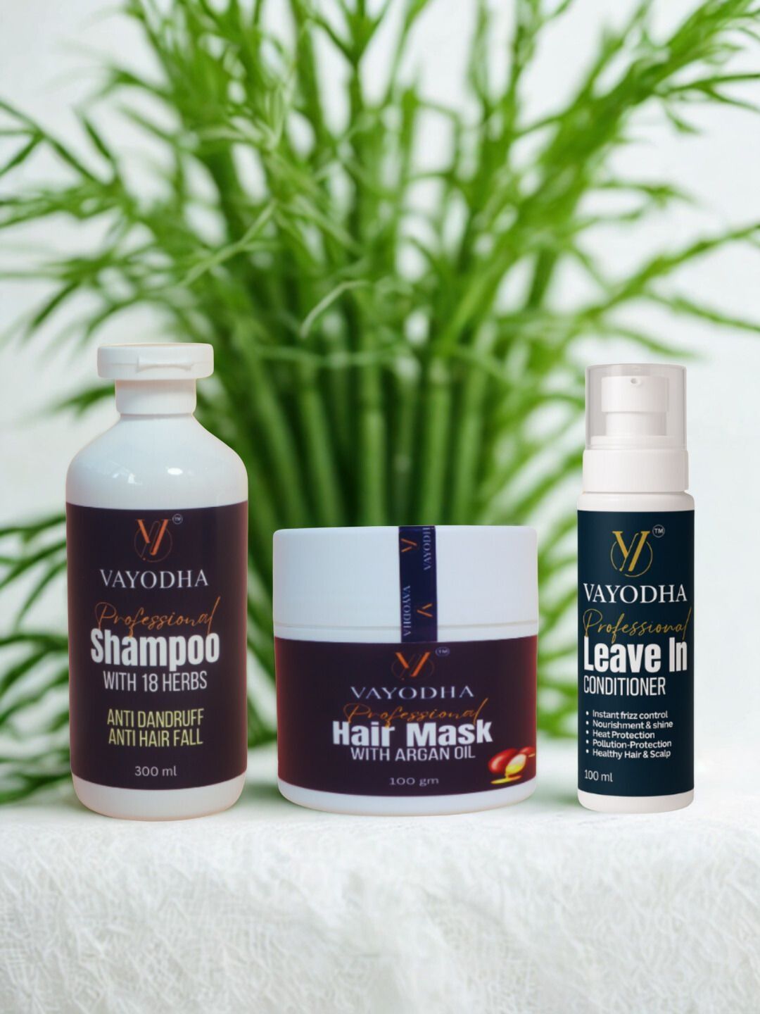 VAYODHA Set Of 3 Shampoo -300 ml, Hair Mask & Leave In Conditioner -100 ml Each-image-21