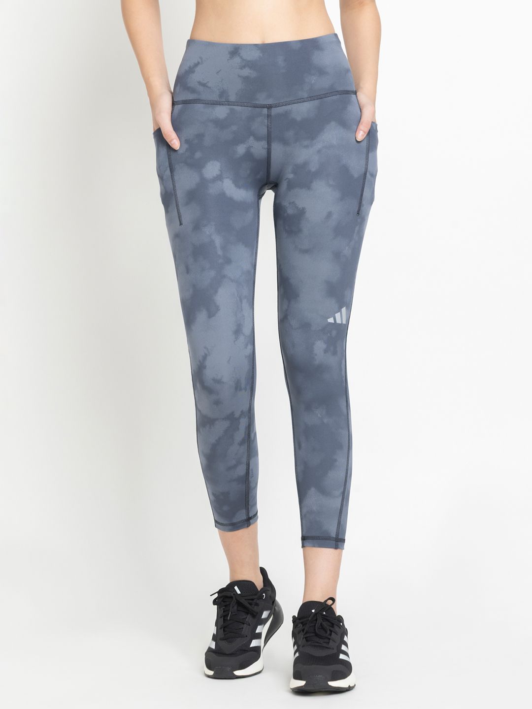 ADIDAS Women Tie and Dye Printed Running Three-Fourth Length Tights-picture-34