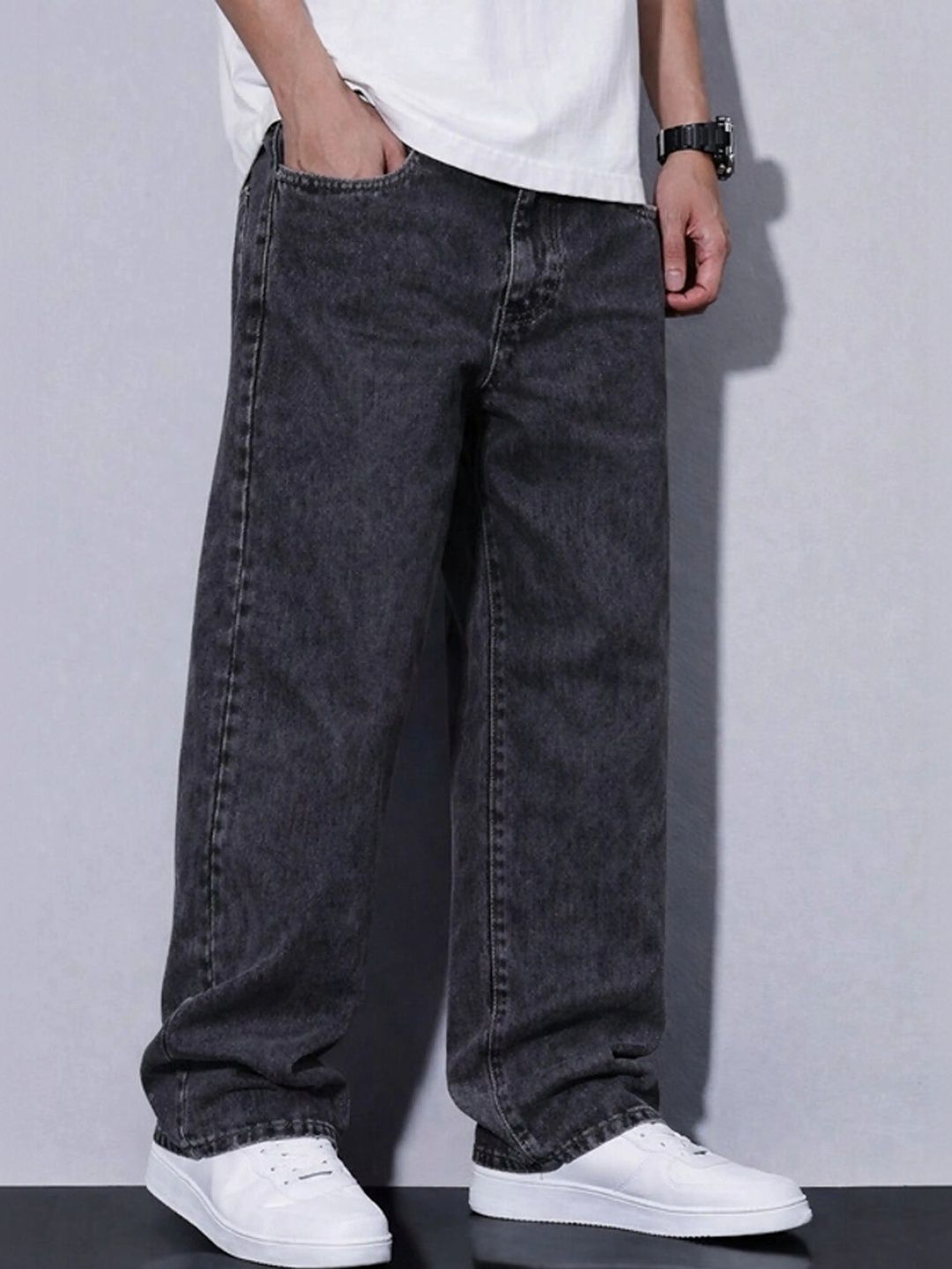 Moda Rapido Men Classic Straight Fit Mid-Rise Light Fade Stretchable Jeans-picture-12