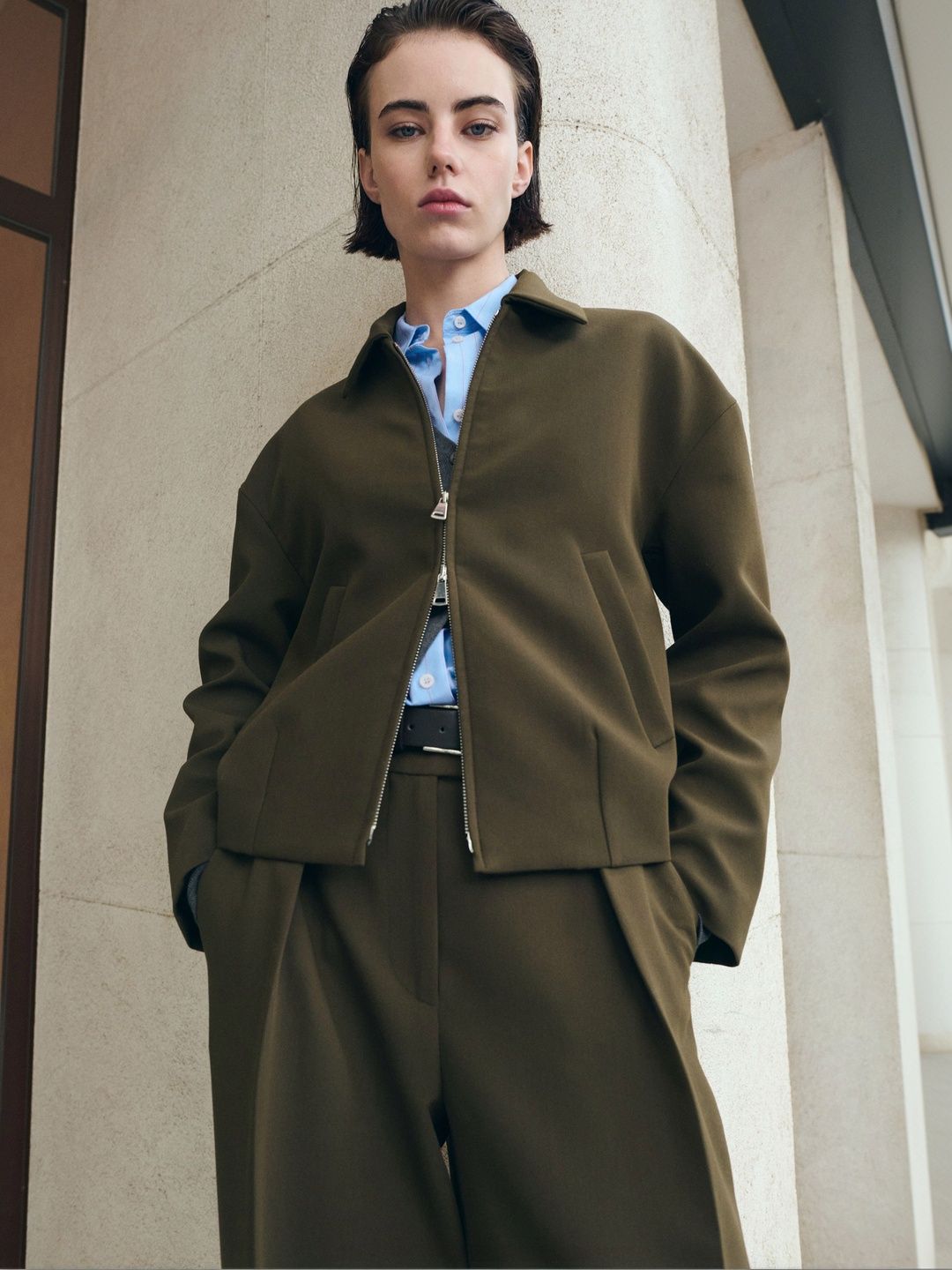 MANGO Women Spread Collar Tailored Jacket-picture-15