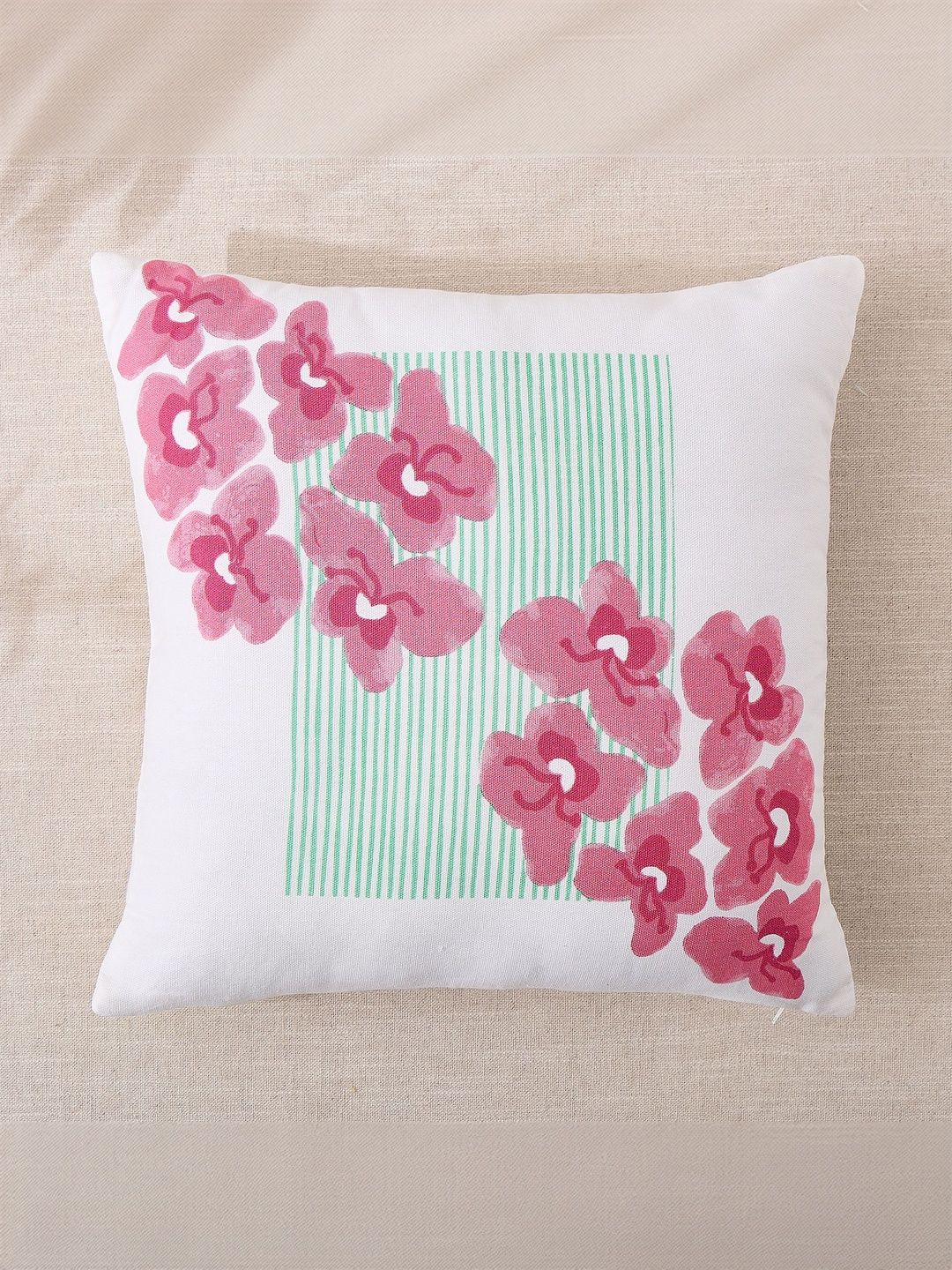 Home Centre Pink Floral Square Cushion Covers-picture-46
