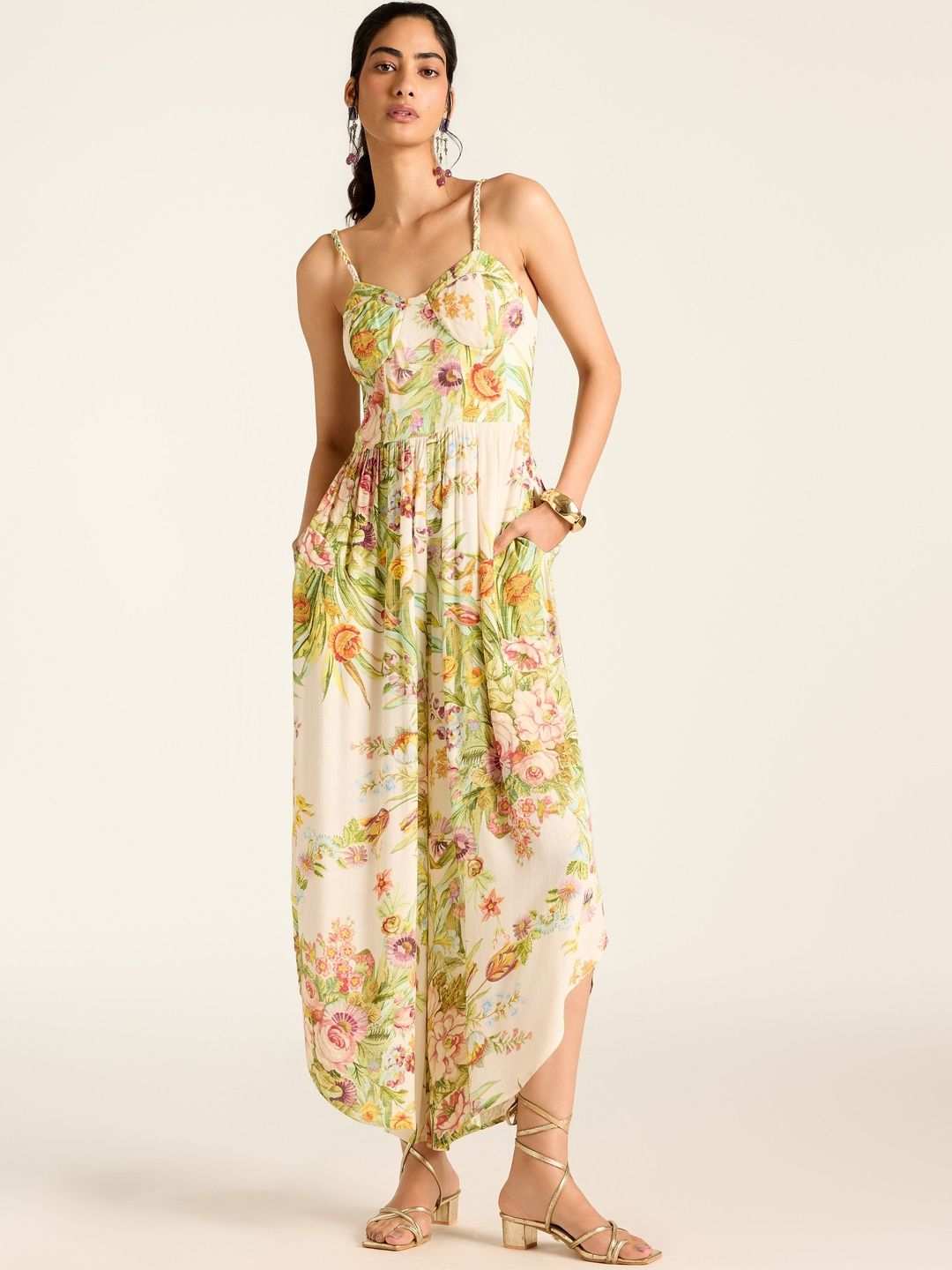Label Ritu Kumar Printed Basic Jumpsuit-picture-35