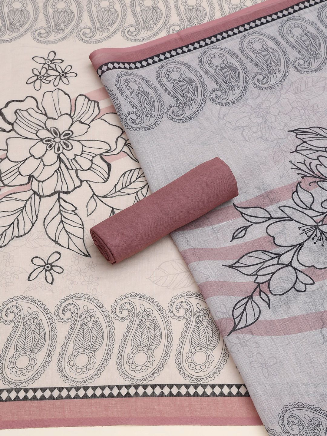 Soch Printed Linen Unstitched Dress Material-image-43