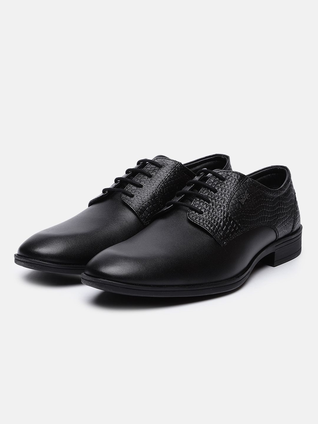 Lee Cooper Men Textured Leather Pointed Toe Lace-Ups Derbys Formal Shoes-picture-19