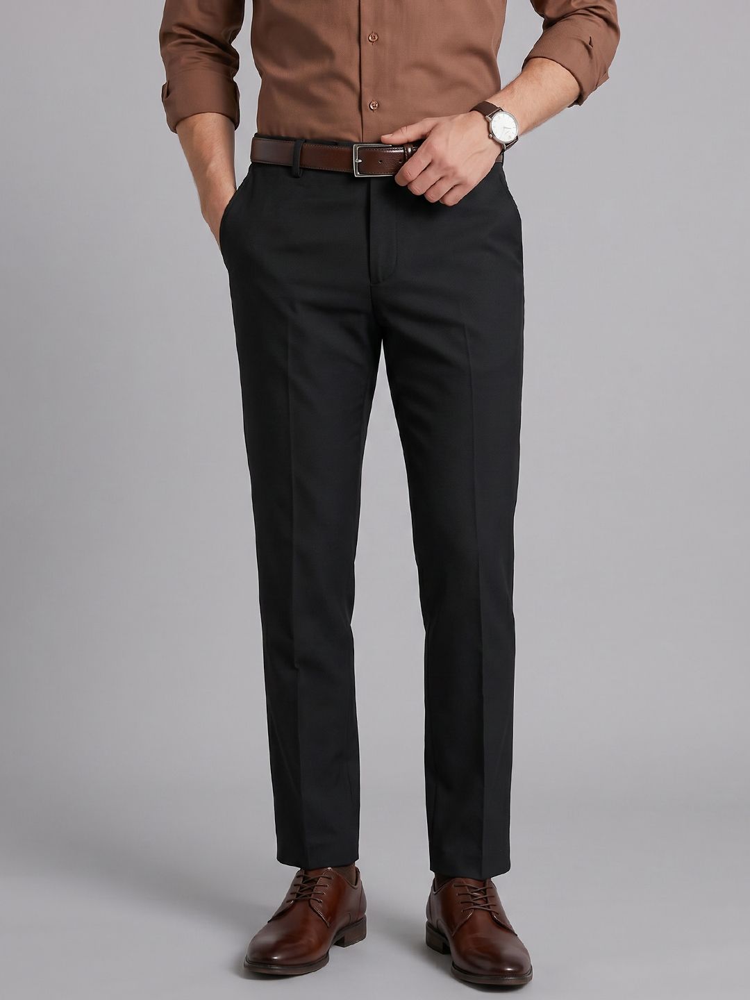 Arrow Mid-Rise Cotton Formal Trousers-picture-28