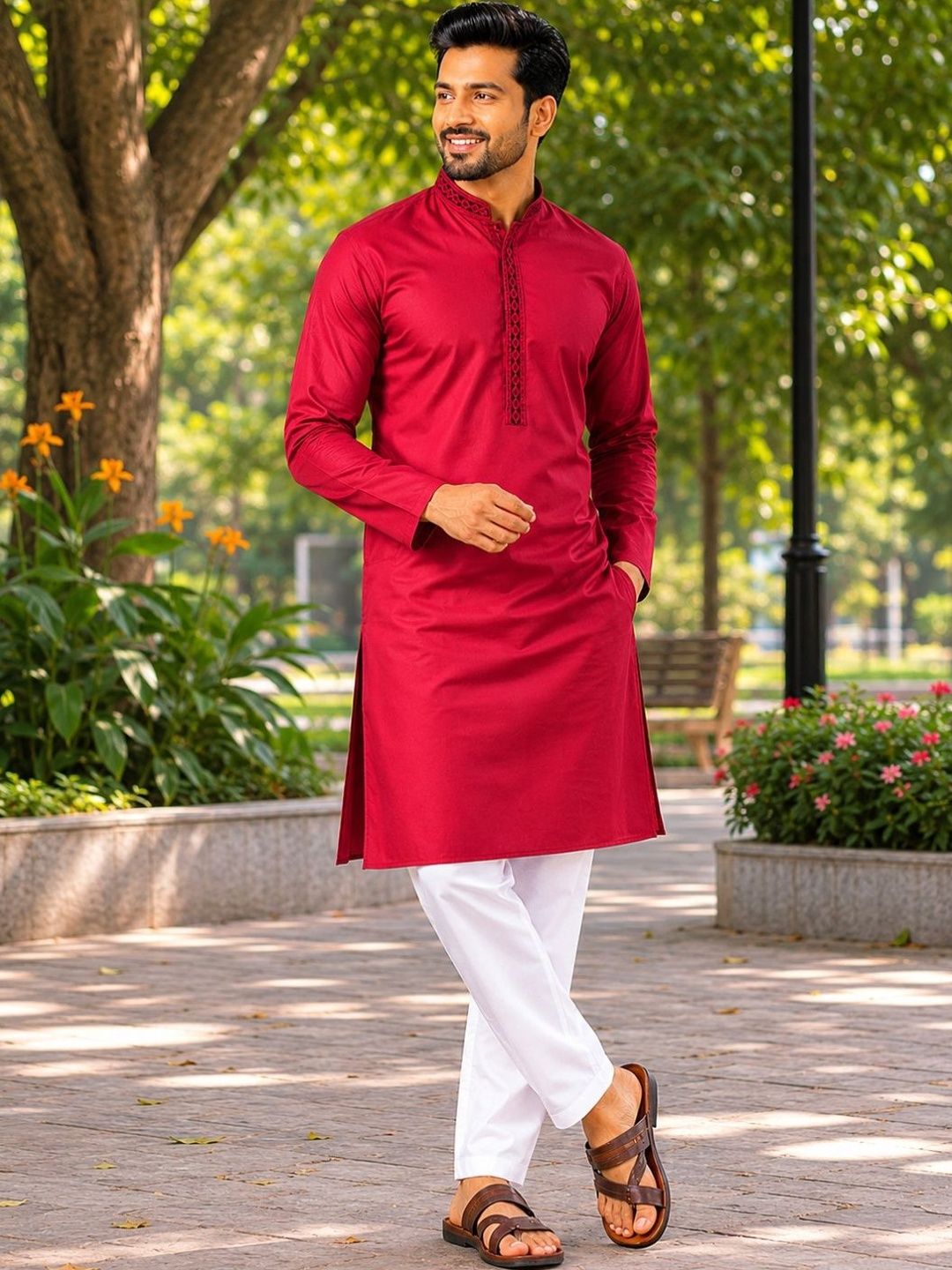 Dincharya Men Embroidered Thread Work Kurta-picture-22