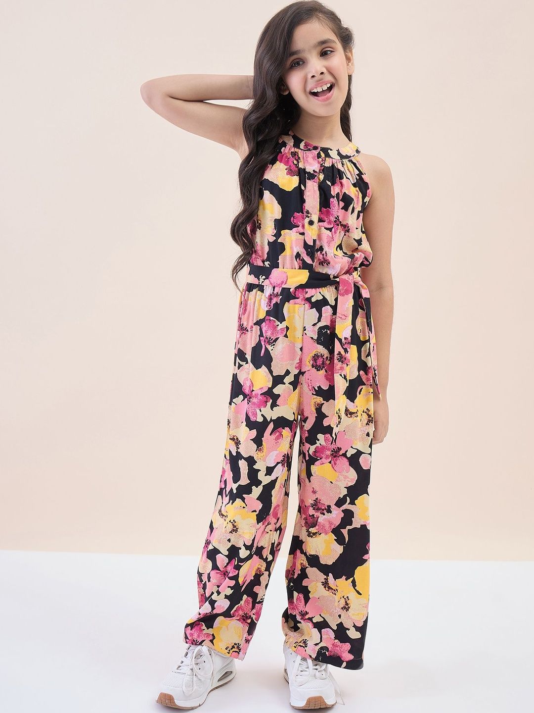 StyloBug Girls Printed Jumpsuit-picture-1