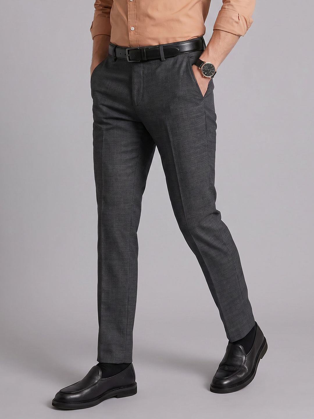 Arrow Men Flat-Front Formal Trousers-picture-43
