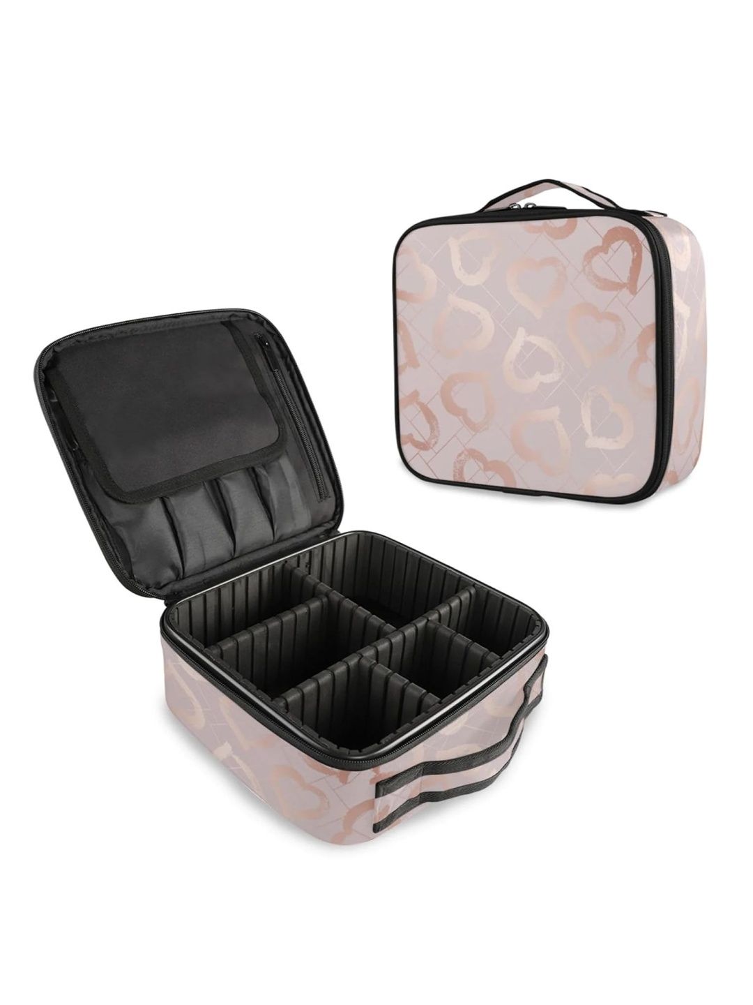 HOUSE OF QUIRK Pink Set of 1 Regular Makeup Organiser Organisers-image-10