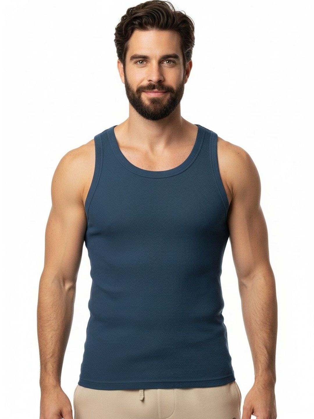 Moda Rapido Pack of 4 Self Design Cotton Blend Undershirt-picture-17