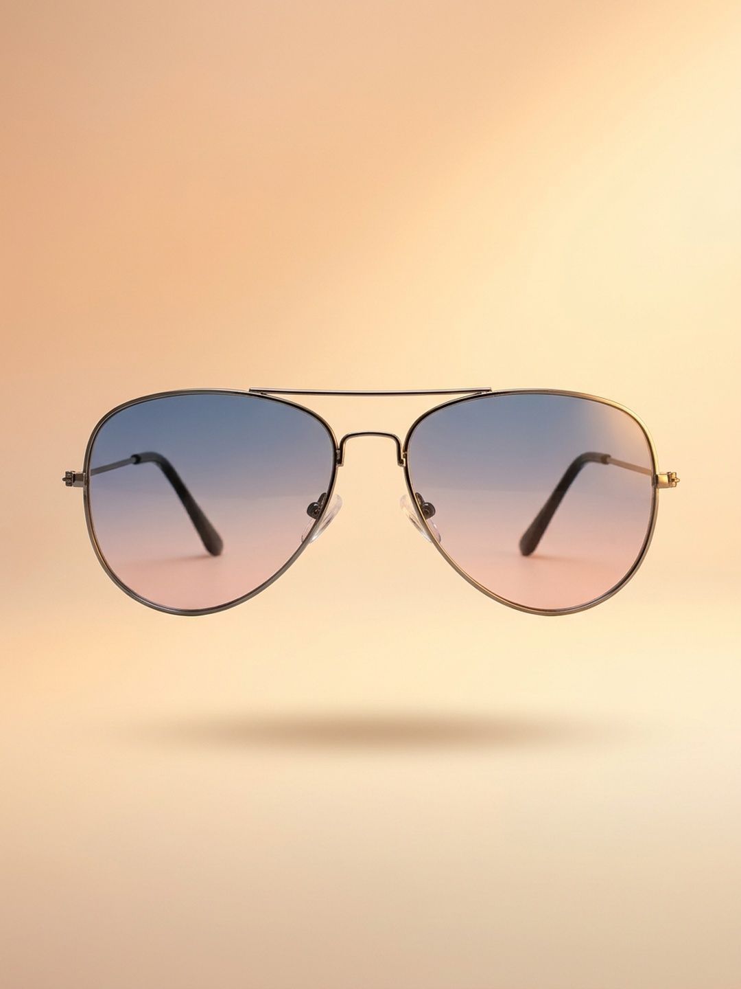 Biglilpeople Men Grey Lens & Gunmetal-Toned Aviator Sunglasses with-image-35