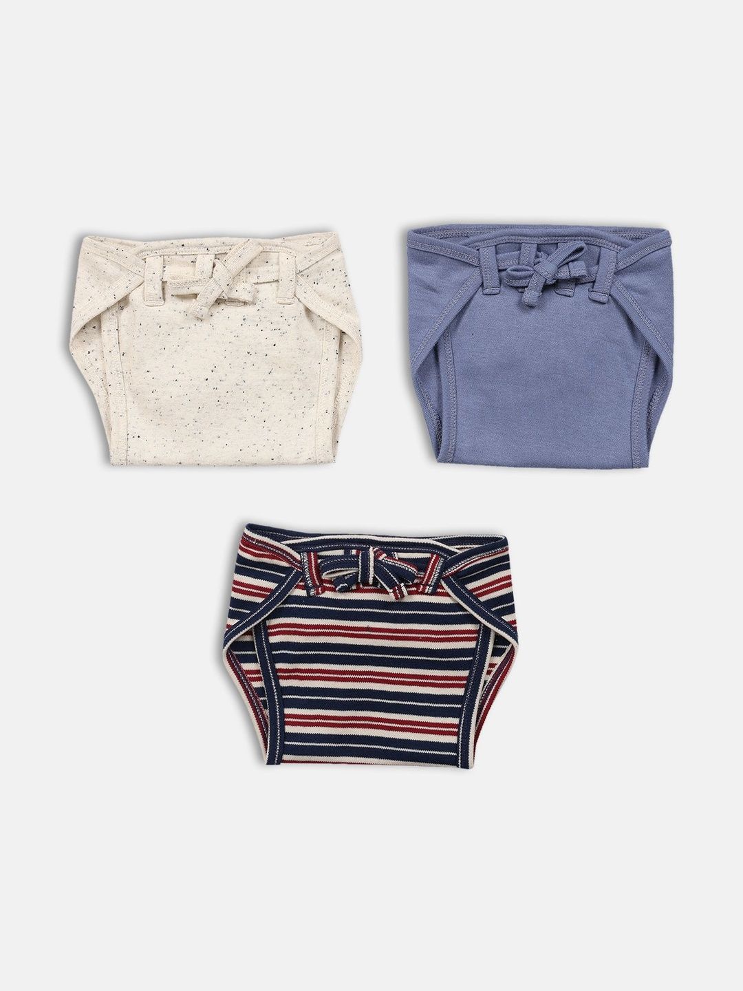 MINI KLUB Infant Boys Set of 3 Printed Knit Cotton Nappies-image-22