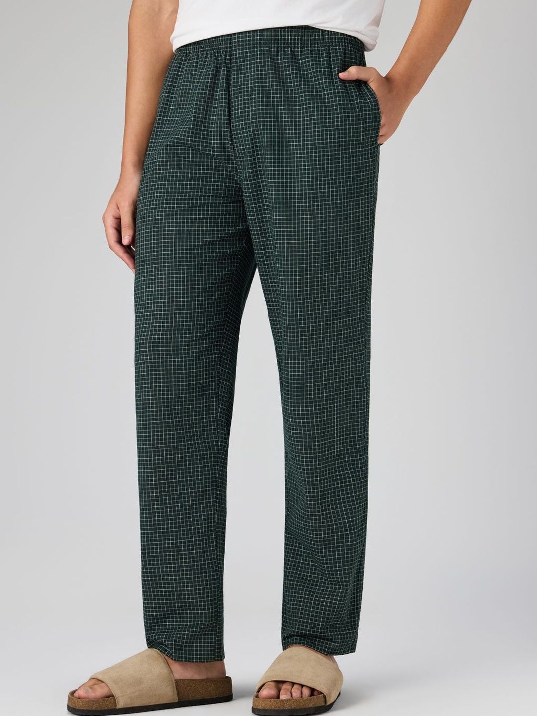 XYXX Men Checked Lounge Pants-picture-36