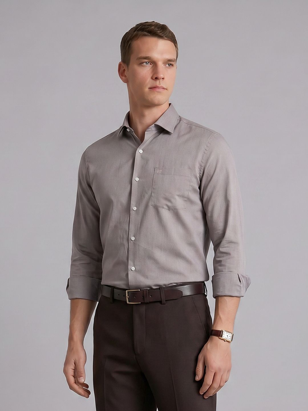 Arrow Slim Fit Spread Collar Formal Shirt-picture-26