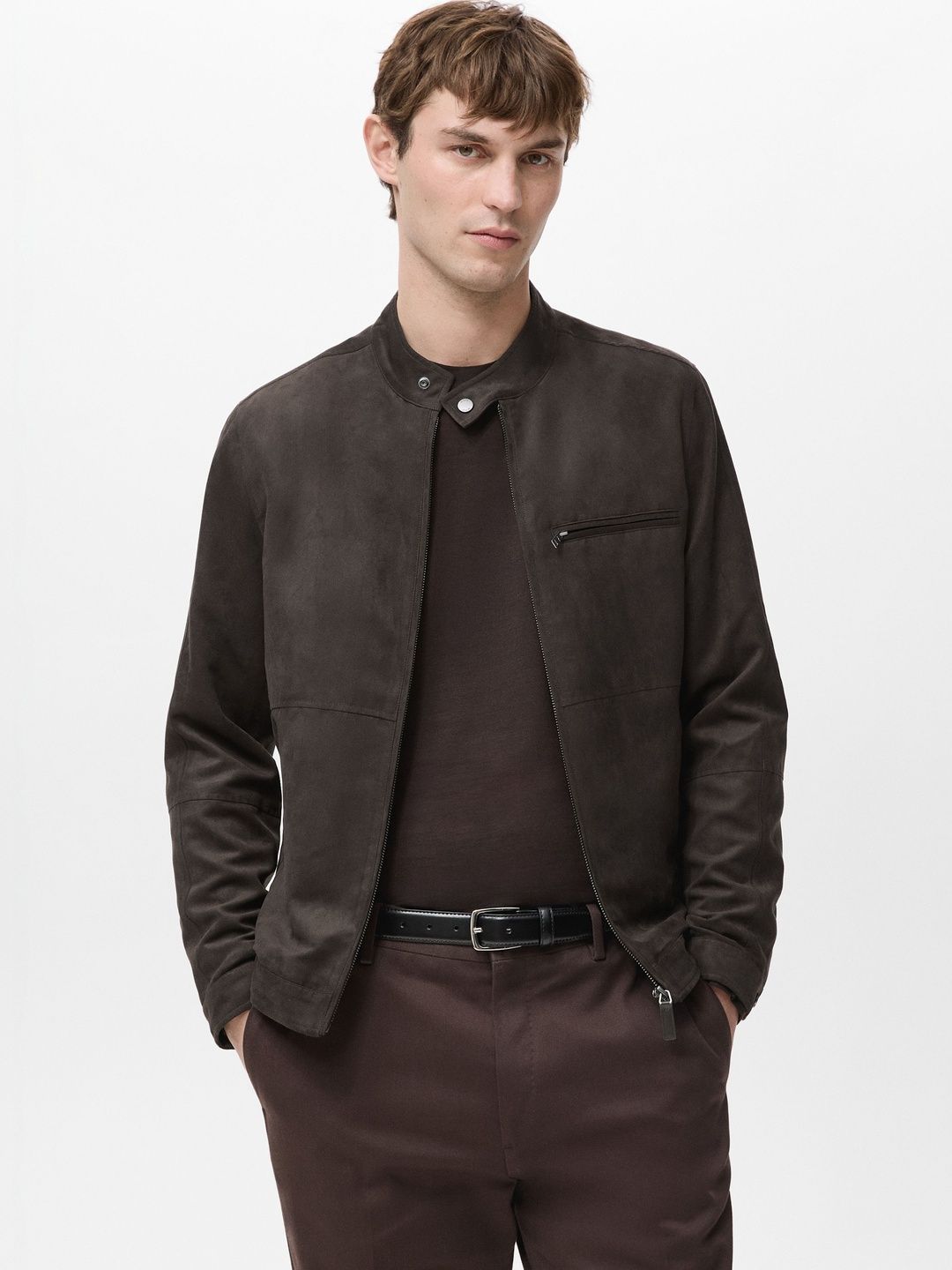 MANGO MAN Band Collar Tailored Jacket-picture-33