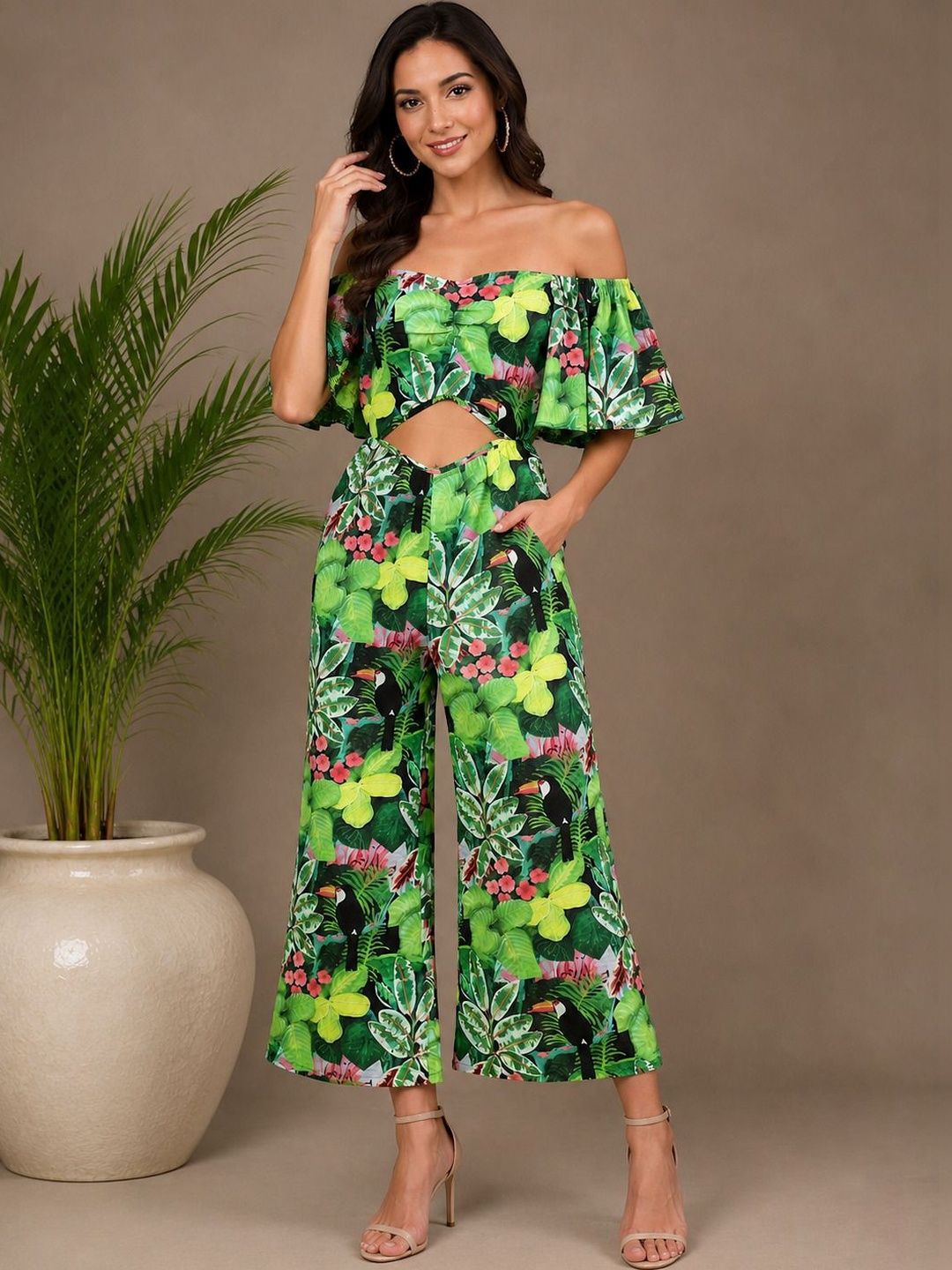 KASSUALLY Off-Shoulder Printed Jumpsuit-picture-50