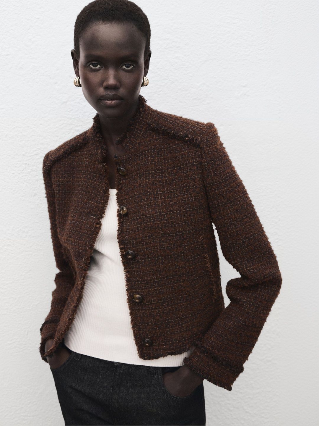 MANGO Mock Collar Tailored Jacket-picture-57