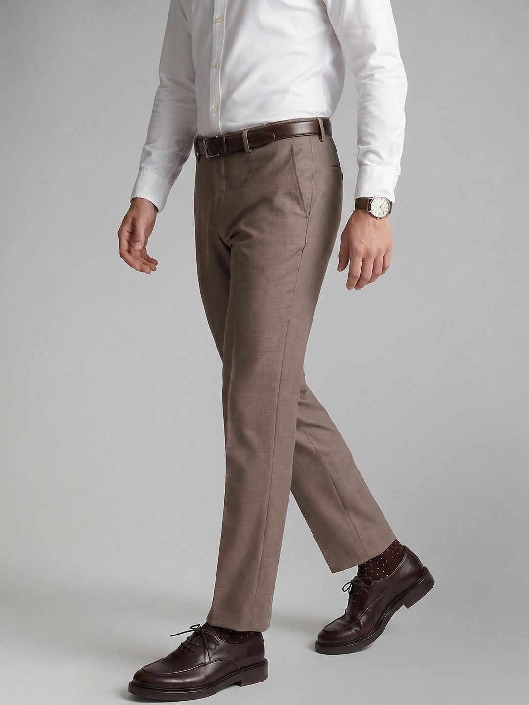 Louis Philippe Men Slim Fit Formal Trousers-picture-34
