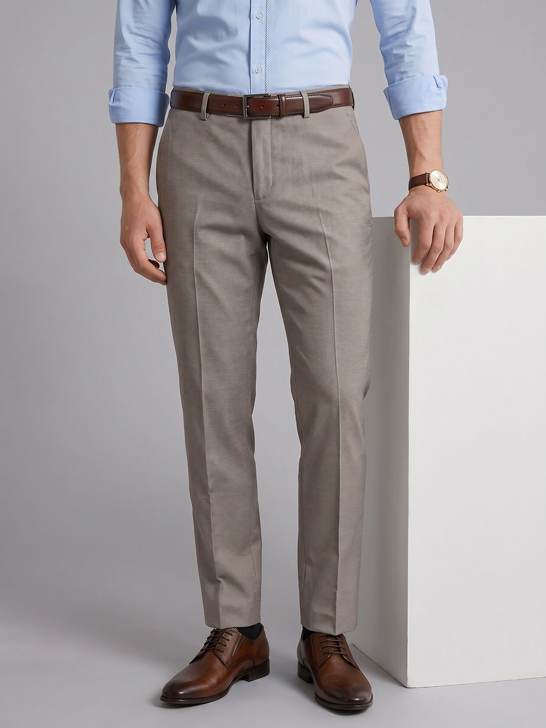 Arrow Men Flat-Front Formal Trousers-picture-18