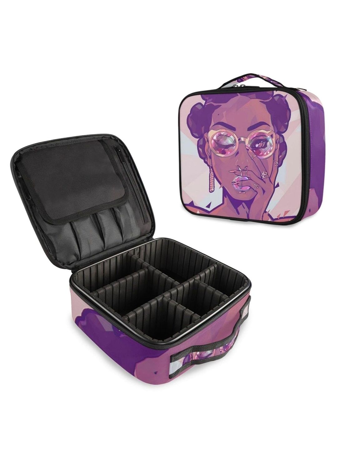HOUSE OF QUIRK Purple Set of 1 Regular Makeup Organiser Organisers-picture-38
