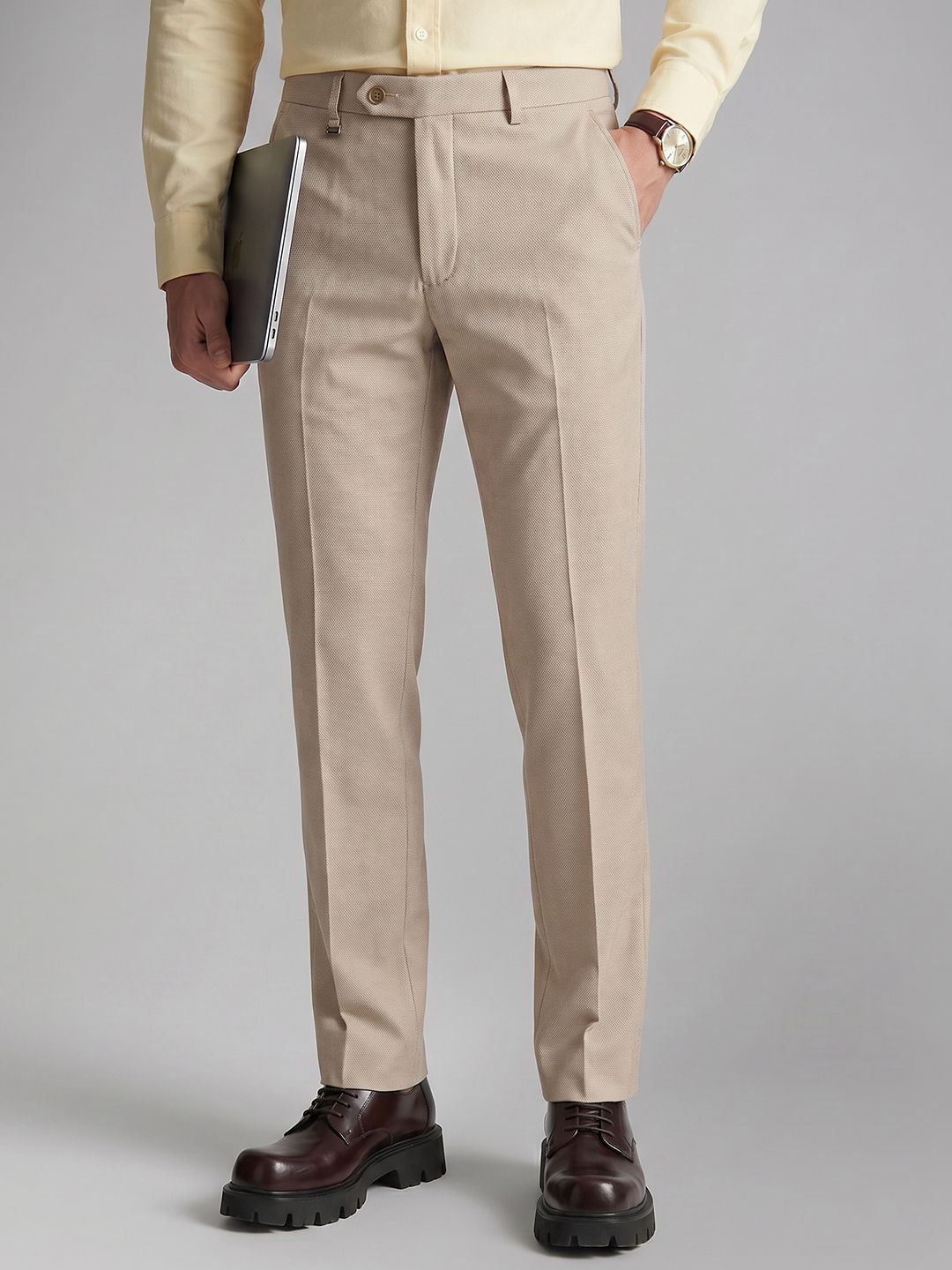 Van Heusen Men Slim Fit Formal Trousers-picture-22