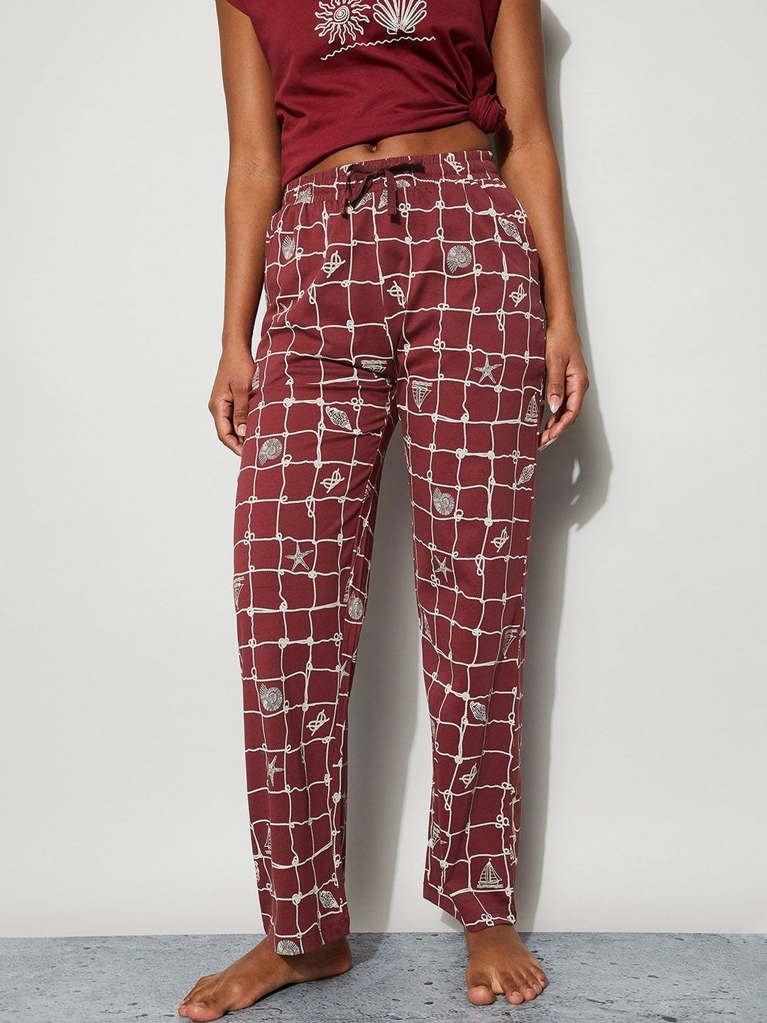 Ginger by Lifestyle Printed Cotton Lounge Pants-picture-23